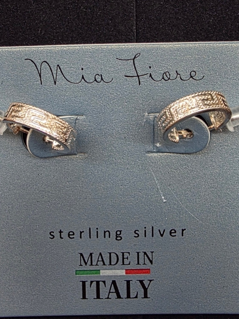 Mia Fiore Sterling Silver Spiral Earrings with Gold Accent - Picture 2 of 4